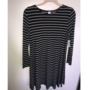 Long sleeve striped flowy dress